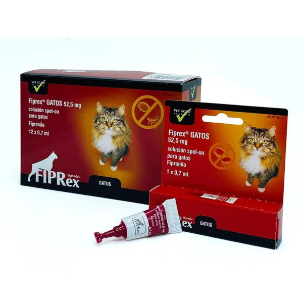 Fiprex Gatos Pipetas Antiparasitarias FIPRONILO 1 Pipeta