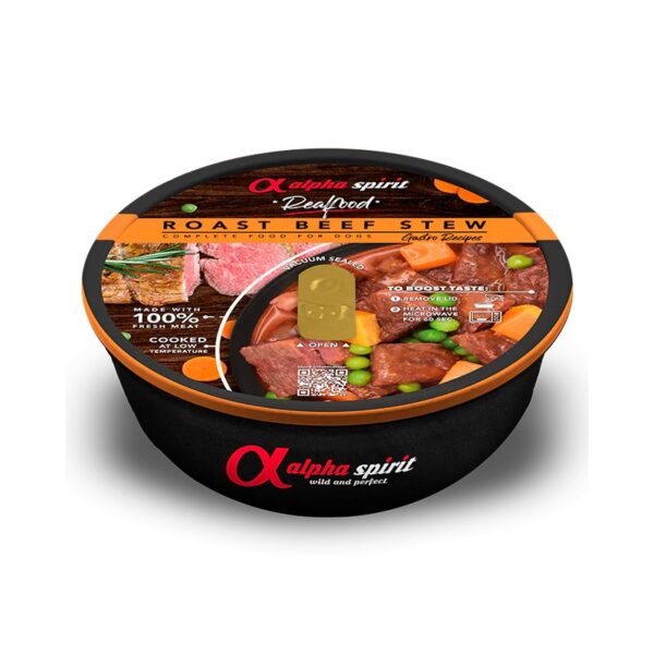 Alpha Spirit Real Food Estofado de Ternera Para Perros - 280g