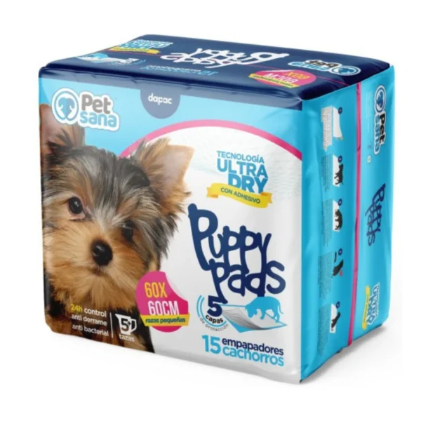 Empapadores Puppy Pads PetSana 15 unidades