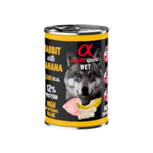 Alpha Spirit Lata Paté de Conejo con Plátano para Perros 400gr